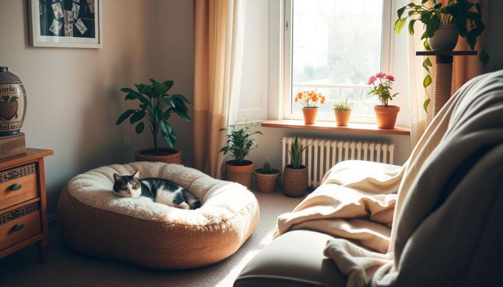 Comfortable environment for older cats Comfortable environment for older cats